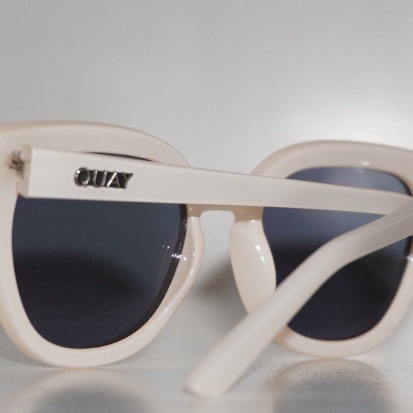 Quay Australia Women's Sunglasses in White with Pink Reflective Lens - Picture 4 of 5